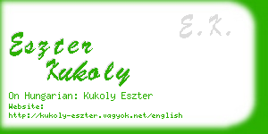 eszter kukoly business card